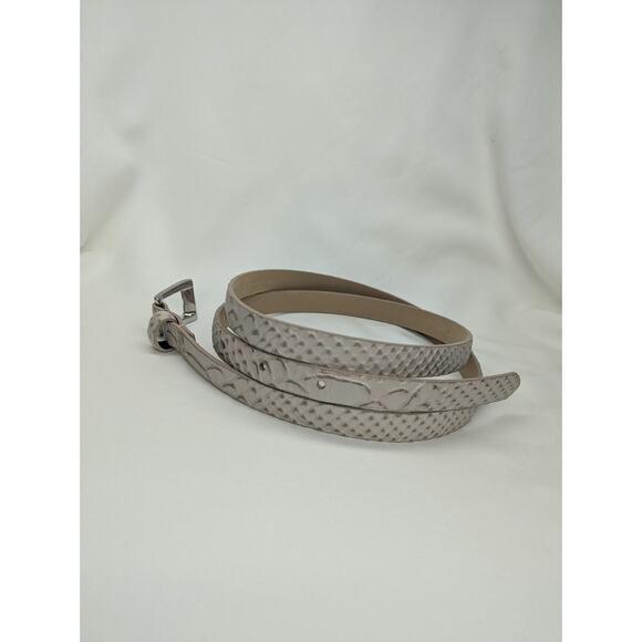 Lot of 2 J.McLaughlin(NWT) Talbolts Belt Womens M Ribbon Snake Embossed Leather - Picture 4 of 8